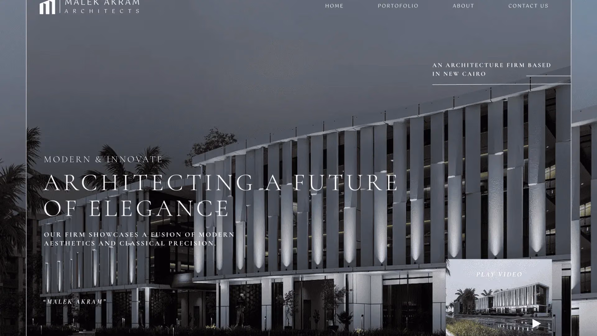 Project for Architecture Portfolio Website